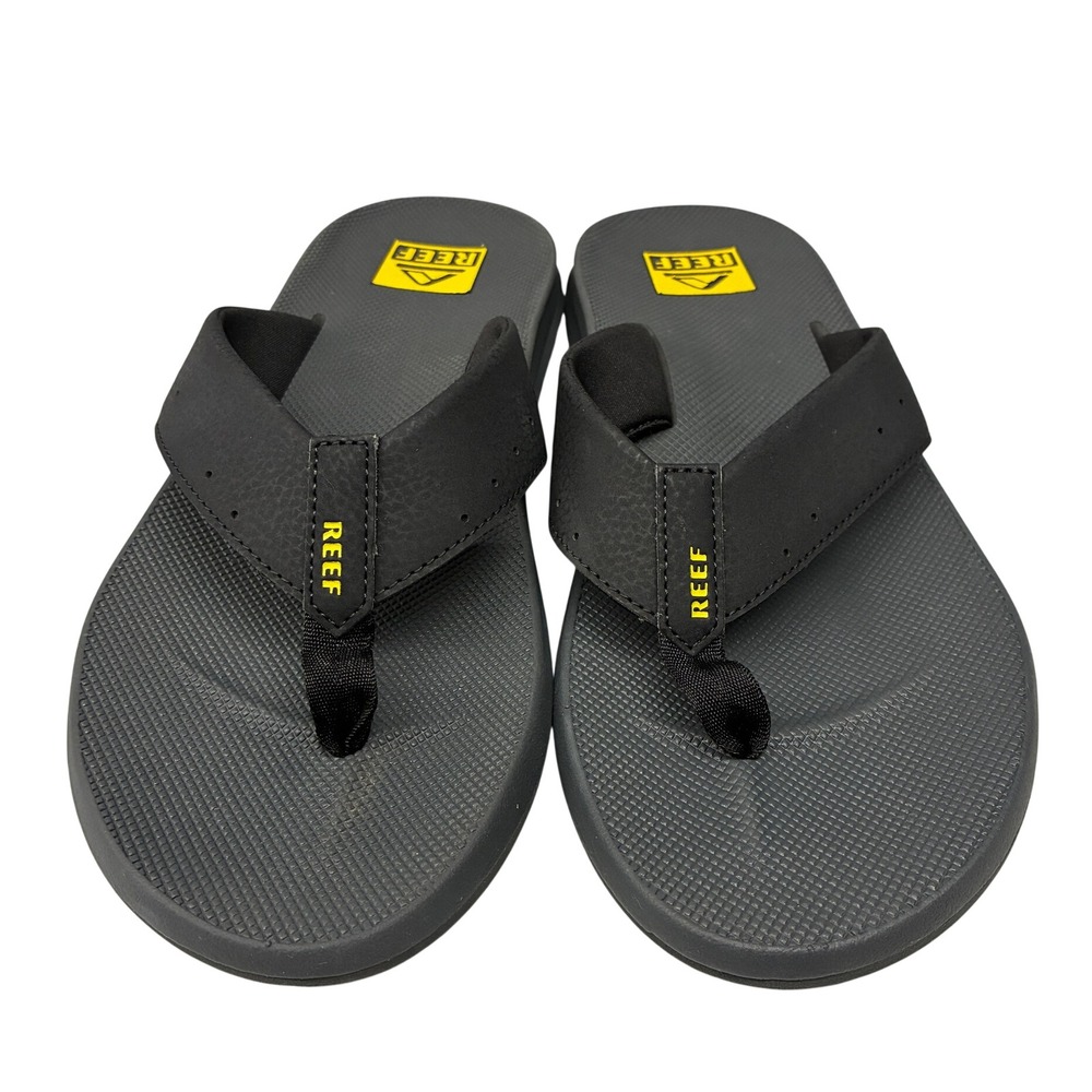 Reef Phantoms TQT Flip Flops Sandals Mens 10 Black Bottle Opener Beach Casual